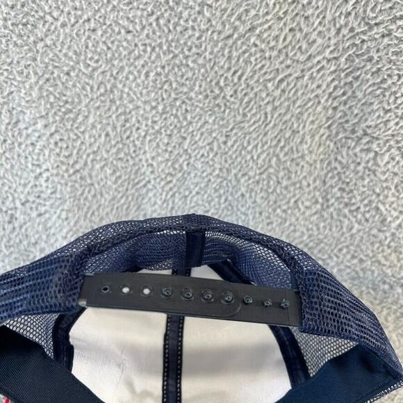 Vintage Chicago White Sox Hat White Blue Mesh Trucker Embroidered Large USA 80s - Picture 5 of 7